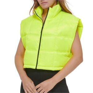 NWT Calvin Klein Performance Green Oversized
Mock Neck Vest Size Large